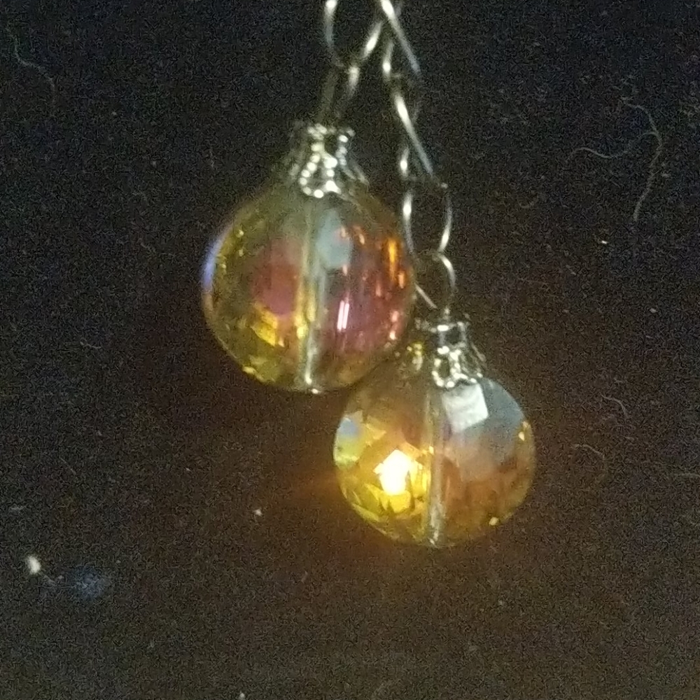 Pretty Color Changing Glass Balls on 20 inch chain